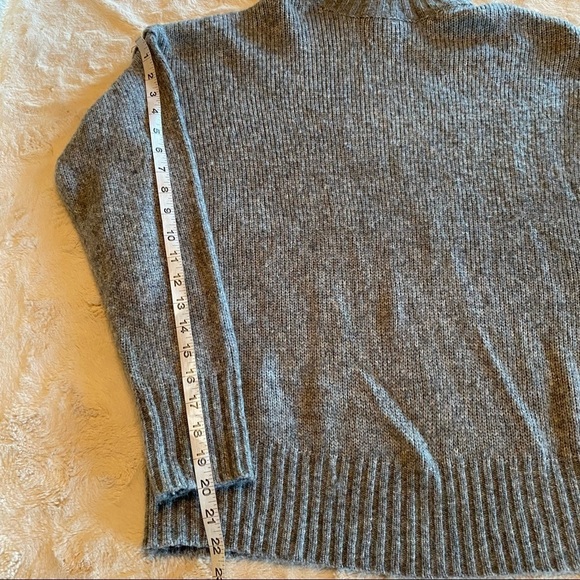 L.O.G.G. Small Grey Ribbed Turtleneck Alpaca Blend Sweater - Picture 5 of 8